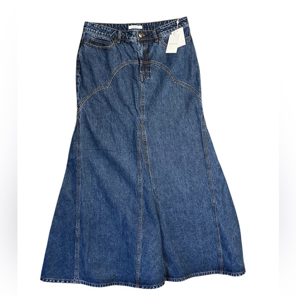 Zimmermann Luminosity Denim Maxi Skirt NWT Size 12 - Picture 5 of 12